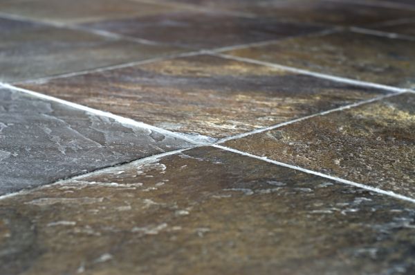 Slate Tile Floor Installation