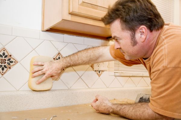 Kitchen Grout Deep Cleaning